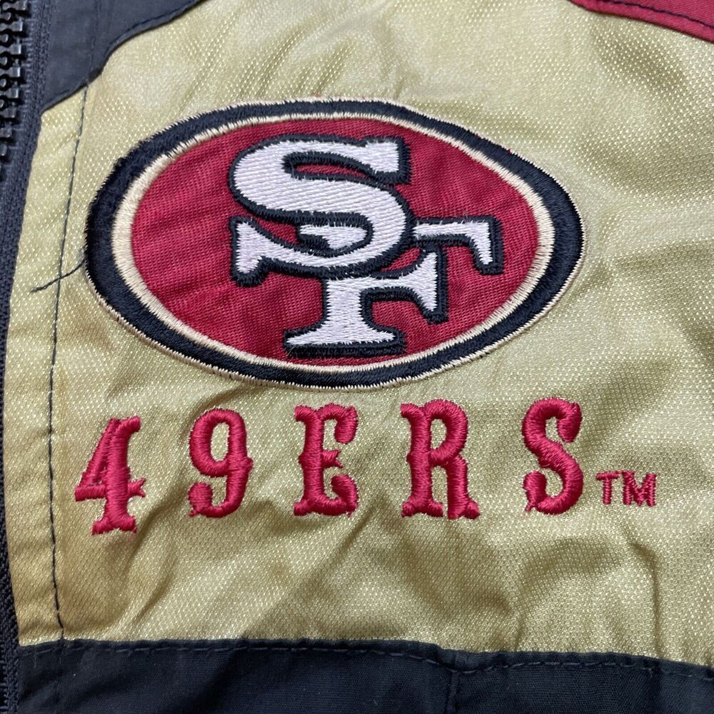 Vintage San Francisco 49ers Reversible Jacket Mens S Big Logo NFL Pro Player 90s - Picture 6 of 16